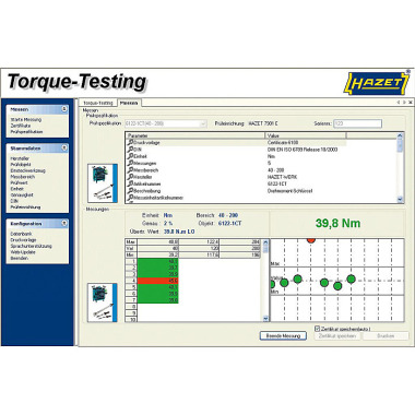 HAZET Software de teste de teste de torque 7901E-D