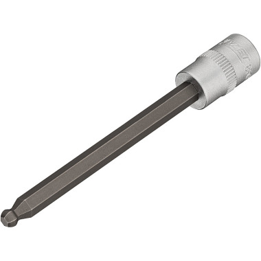 HAZET Chave de fenda com cabeça esférica do sensor de velocidade - quadrado oco 6,3 mm (1/4 pol.) - perfil hexagonal interno - 4 mm 8501KK-4