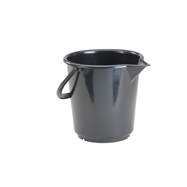 Hünersdorff Industrie-Eimer 10,5 L, rund mit Ausguss,schwarz, HDPE 941200