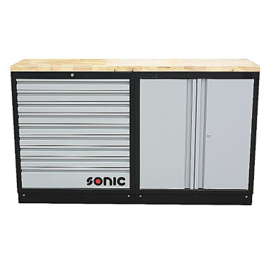 Sonic Unidade de parede MSS 1690mm com bancada em madeira 4731405