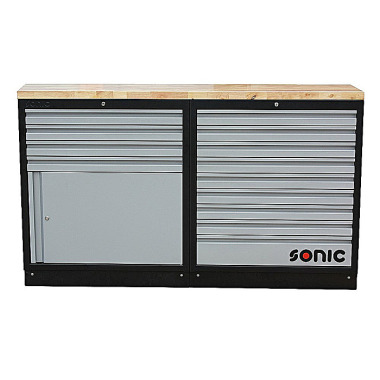 Sonic Unidade de parede MSS 1690mm com bancada em madeira 4731406