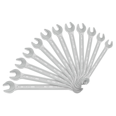 MATADOR Set of DOE Spanners, 12 pcs 6x7 - 30x32mm 0100 9120