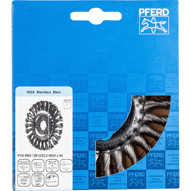 PFERD Escova redonda com nós POS RBG 12512/22.2 INOX 0.50 43303008