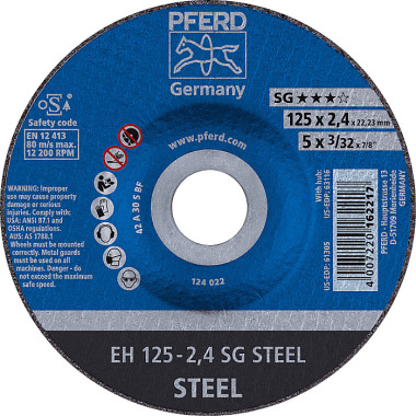 PFERD Disco de corte EH 125-2.4 SG STEEL 61320222