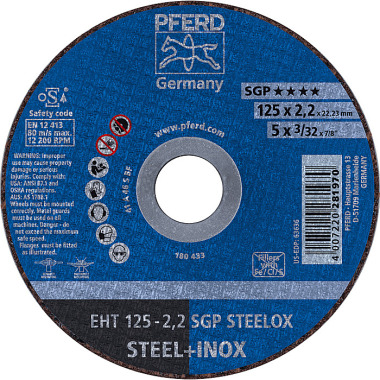 PFERD Disco de corte EHT 125-2.2 SGP STEELOX 61331622