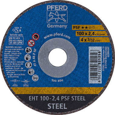 PFERD Disco de corte EHT 100-2.4 PSF STEEL/16.0 61741116