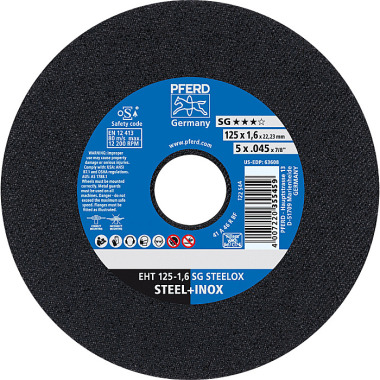 PFERD Disco de corte EHT 125-1.6 SG STEELOX 61341122