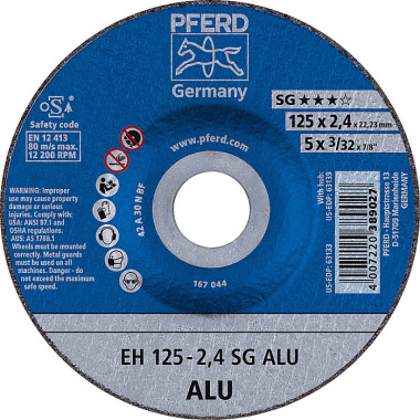 PFERD Disco de corte EH 125-2.4 SG ALU 61320822