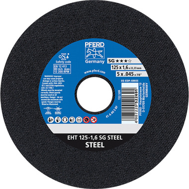 PFERD Disco de corte EHT 125-1.6 SG STEEL 61331122