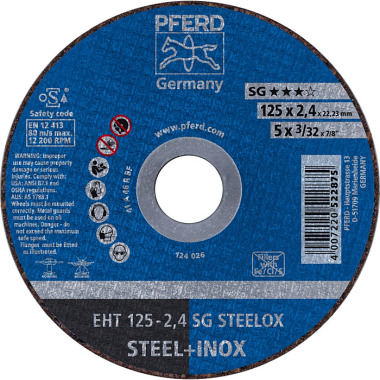 PFERD Cutting disc EHT 125-2.4 SG STEELOX 61331432