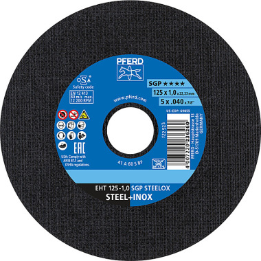 PFERD Disco de corte EHT 125-1.0 SGP STEELOX 61331421