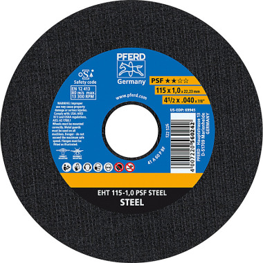 PFERD Disco de corte EHT 115-1.0 PSF STEEL 61730010