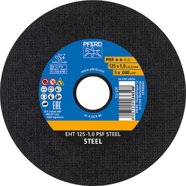 PFERD Disco de corte EHT 125-1.0 PSF STEEL 61719010