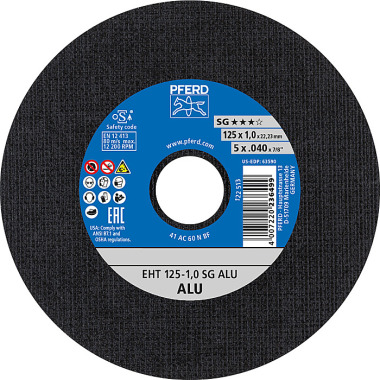 PFERD Disco de corte EHT 125-1.0 SG ALU 61341115