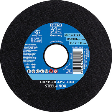 PFERD Disco de corte EHT 115-0.8 SGP STEELOX 61340394