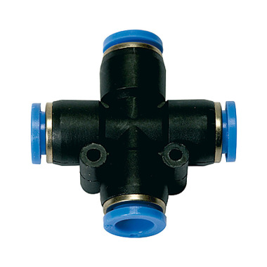 Riegler Conector em X “Série azul”, para mangueira exterior Ø 4 mm 109861