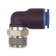 Riegler Adaptador em L “Série Azul”, giratório, R 3/8 exterior, Ø 6 mm 109288