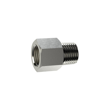 Riegler Peça de extensão, curta, R 1/8 a., G 3/8 i., SW 22, MS niquelado 111512