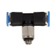 Riegler Conector em T »Série Azul« mini, giratório, M3 148839