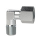 Riegler Conector de rosca cotovelo R 1/4 a. Tubo Ø10, versão aço, 100 bar 159150