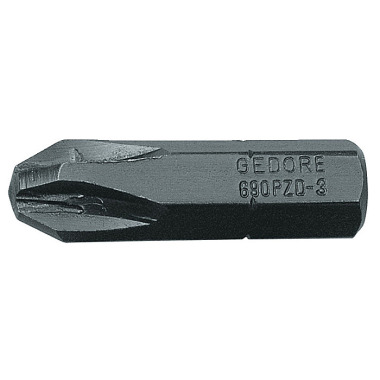 GEDORE Chave de fendas 1/4” com encaixe em cruz PZ 1 690 PZD 1 S-010