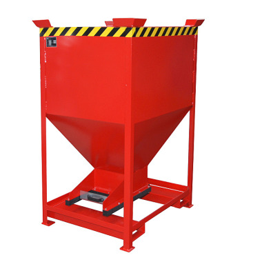 BAUER Contentor-silo SG-D 600, pintado, RAL 3000 vermelho fogo 4437-08-0000-2