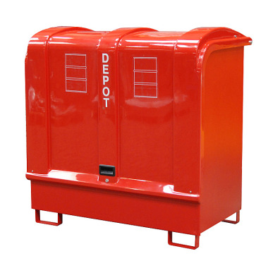 BAUER Depósito de materiais perigosos GD-B, pintado, RAL 3000 vermelho fogo 4416-02-0000-2