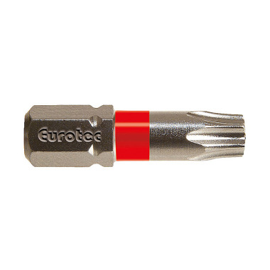 Eurotec Conjunto de bits 25 mm - TX 30 - vermelho 945855