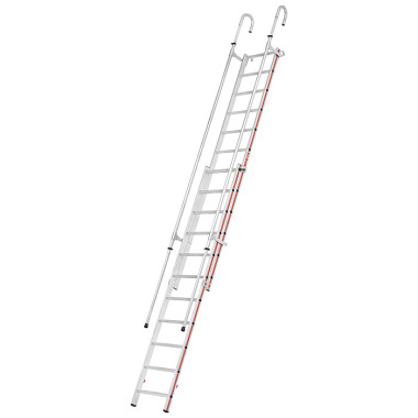 HYMER Einhänge-Schiebeleiter, 11+12 Sprossen, Länge eingef. 3,22 m / ausgef. 4,97 m 609205