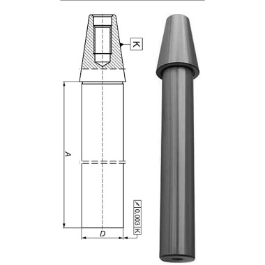 Mack Werkzeuge Mandril de teste DIN 69871, SK 40 x 300 09-PD-SK40