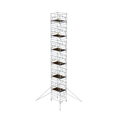 MUNK Folding scaffolding SG 1.35 x 1.80 m with outrigger Platform height 11.88 m 115214