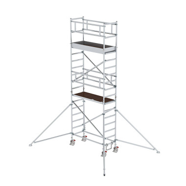 MUNK Mobile scaffolding, 0.75 נ1.80 m, with outrigger. Platform height 4.35 m 154446