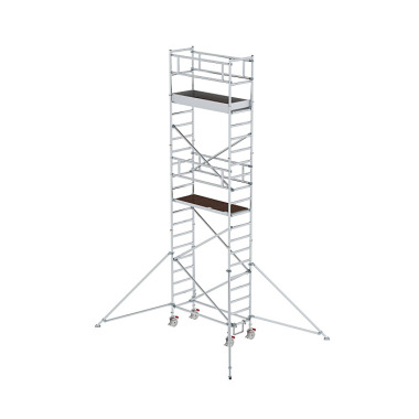 MUNK Mobile scaffolding, 0.75 נ1.80 m, with outrigger. Platform height 5.35 m 154546