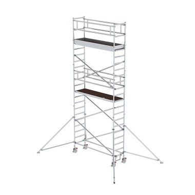 MUNK Mobile scaffolding, 0.75 נ2.45 m, with outrigger. Platform height 5.35 m 155546