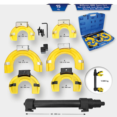 Brilliant  Federspanner-Satz | 15-tlg. | mit Kun ststoff-Schutzeinlagen BT651200