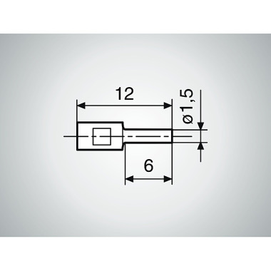 Mahr 16 Inserção de medição Eea2 D=1,5 mm, externa 4118811