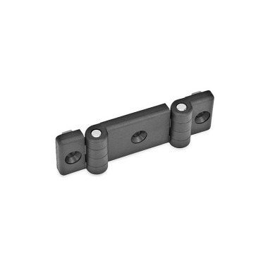 Ganter Dobradiças duplas para sistemas de perfis, plástico GN 159.1-109-40-SW