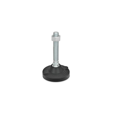 Ganter Pés de nivelamento com furos de fixação GN 245-125-M24-136-B