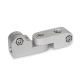 Ganter Conector de fixação de dobradiça, alumínio GN 283-B12-B12-2-BL