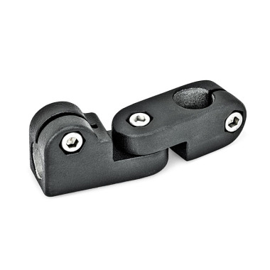 Ganter Conector de fixação de dobradiça, alumínio GN 283-B12-B15-2-SW