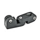 Ganter Conector de fixação de dobradiça, alumínio GN 283-B12-B16-2-SW