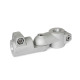 Ganter Conector de fixação de dobradiça, alumínio GN 284-B25-B20-S-2-BL