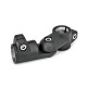 Ganter Conector de fixação de dobradiça, alumínio GN 284-B40-B40-T-2-SW