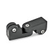 Ganter Conector de fixação de dobradiça, alumínio GN 285-B12-B12-2-SW