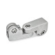 Ganter Conector de fixação de dobradiça, alumínio GN 285-B12-B14-2-BL