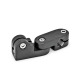 Ganter Conector de fixação de dobradiça, alumínio GN 287-B12-B16-2-SW