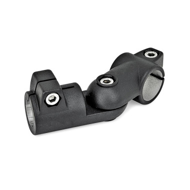 Ganter Conector de fixação de dobradiça, alumínio GN 288-B40-B40-T-2-SW