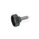 Ganter Parafusos serrilhados com pino axial de latão / plástico GN 421.10-M10-20-KU