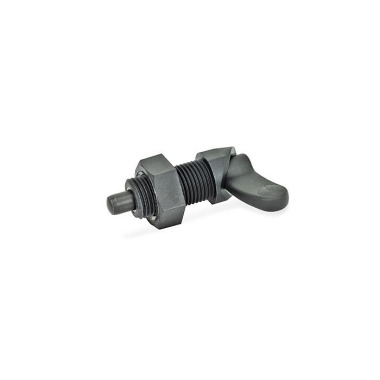 Ganter Parafuso de bloqueio, guia de plástico GN 672-6-M12X1,5-AK-ST