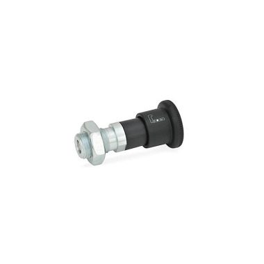 Ganter Parafuso de bloqueio, pino de bloqueio recolhido GN 816.1-6-M12X1,5-AK